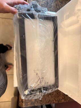 NEW Outdoor Wall Sconce Glass with black trim Rectangle